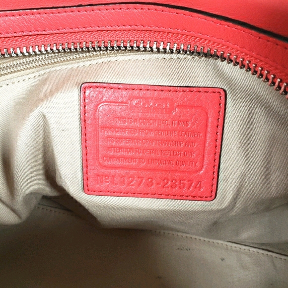 Coach Coral Bowler Hand Bag With Dust Bag - Picture 11 of 16